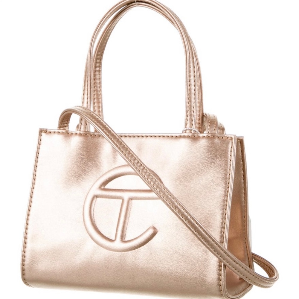 Telfar small copper shopping bag